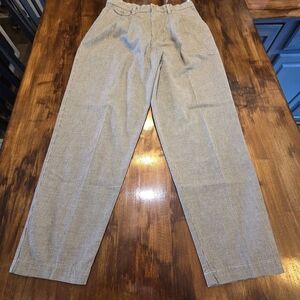 Vintage 80s Lee Checkered Pants Womens 14 M Relaxed Fit Waist Gray Preppy